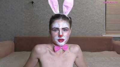 Sexy Bunny Gently Sucking BFF's Huge Dick